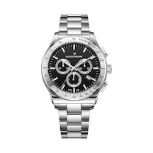 Jacques Philippe Jpqgc701316 Swiss Made Quartz Çelik Gri Siyah Kadran Safir Cam 41 Mm Erkek Kol Saati Gri