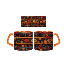 Çiçekli Kupa Bardak Tek Adet 0112 Çok Renkli