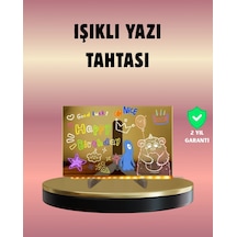 Usb Bağlantılı Led Akrilik Çizim Ve Not Tahtası Altın