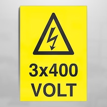 3x400 Volt Uyarı Levhası 60x90cm