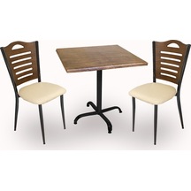 Beymobilya Bahçe Ve Balkon Masa Takımı Indigo Werzalit Kare - Merdiven Tip 2 Kahverengi