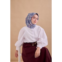 Silk Home Twill İpek Eşarp 11478-20 Karolina Mavisi, Lacivert, Soluk Siyah