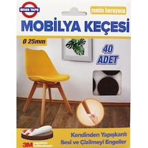 Mobilya Keçesi Sese Ve Çizilmeye Son Yapışkanlı 25Mmx40Ad-Yuvarla