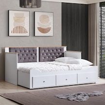 Alaçatı Divan Çekmeceli Açılır Çift Kişilik Karyola+soft Yatak