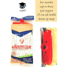 Her Marka Sap Ve Kova İçin Uygun 25 Cm Sık Örülü Koton İp Mop