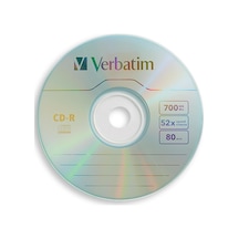 Verbatim Cd-r Discs, 700 Mb/80 Dk, 52 X, Spindle, Gümüş, 100/pake