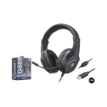 Rgb Usb Kulaklık 40mm Hoparlör Siyah 00