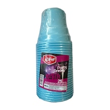 Roll-up Party Dreams Parti Davet Piknik Renkli Plastik Sert Mika Bardak - Turkuaz - 25'li Paket Mavi