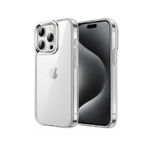 Apple Uyumlu iPhone 15 Pro Max Şeffaf Kılıf Kamera Ve Ekran Çıkıntılı