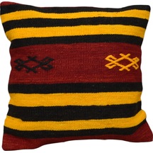 Zehra Abla Halı Yeni El Dokuma Dekoratif Kilim Kırlent Yastık Kılıfı 6818 Çok Renkli