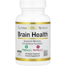 California Gold Nutrition Brain Health Alpha Glycerophosphorylcholine Memory Cognitive Calcium Phosphatidylserine 60 Veggie Caps