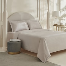 Karaca Home Vessa Çift Kişilik Çizgili Saten Nevresim Takımı Açık Gri 200.22.02.0089 Açık Gri