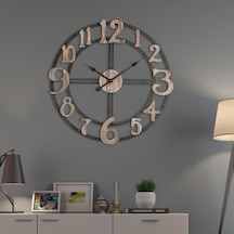 Ahşap Modern Rakamlı Duvar Saati Ahşap