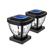 Home Zone Security Dış Mekan Solar Direk Başlığı Işıkları - Siyah