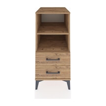 Kronos Komodin 2 Raflı 2 Çekmeceli 44x59x96 Çam-çam Çam