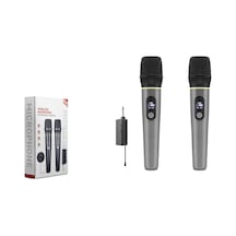 Hadron Hdx2791g Uhf Kablosuz 2 Mikrofonlu 6.35 Mm Set Gri