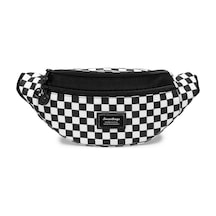 3030 Dama Desen Unisex Bel Çantası Ekose Siyah/beyaz 3030 Dama Desen Unisex Bel Çantası Ekose Siyah/beyaz