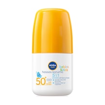 Nıvea Sun Spf 50+ Bebek Ve Çocuk İçin Hassas Koruma Güneş Koruyucu Roll-on 50 Ml - 4 Adet Tarı