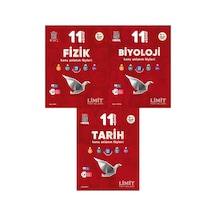 Limit 2027 11. Sınıf Fizik + Biyoloji + Tarih Konu Anlatım Föyleri Seti 3 Kitap Maarif Model