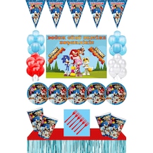 Sonic Boom Doğum Günü 8 Kişilik Afişli Sonic Boom Parti Malzemele N11.10803