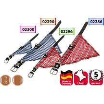 Karlıe Deri Bandanalı Boyun Tasma 42cm Kırmızı Çok Renkli