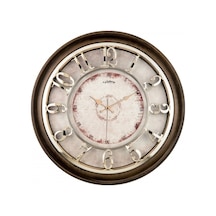 Özel Kabartma Rakamlı Dekoratif Büyük Boy Lüks Duvar Saati (447005400) Çok Renkli