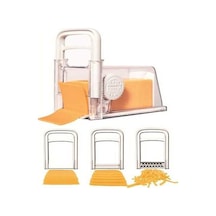 Primepickings 4'lik Peynir Doğrayıcı, Tereyağı Dilimleyici, Buzdolabı Saklama Kutusu, 3 Bıçaklı Multifonksiyonel Diğer