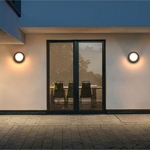 30 Watt Gün Işığı Ledli Bahçe, Balkon, Banyo, Nemli Alan Tavan Ve Duvar Apliği, Led Armatür, Aplik Siyah