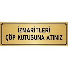 Özarslan Dizayn Metal Yönlendirme Levhası Departman Kapı İsimliği Izmaritleri Çöp 5x20 Cm Altın Renk