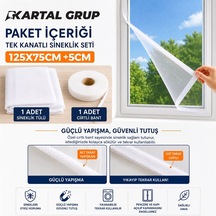 Kayra Tül Sineklik 125x75cm 5cm Pencere Tek Kanat