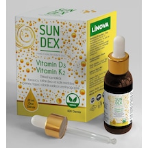 Sundex Vitamin D3 K2 Bitkisel Kaynaklı 500 Damla 20 ML