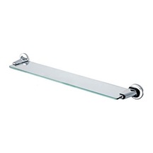 Krom Kaplamalı Sekürit Cam Etajer - 58 Cm Genişlik