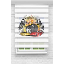 Perdeoutlet38 Baskılı Renkli Sarı Kırmızı Araba Dijital Baskılı Zebra Perde-cocuk Odası-stor Perde Model:tyc958f5ef4bd260a8808ee00 Çok Renkli
