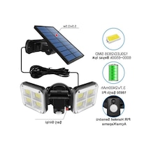 Güneş Enerjili 20w Led Lamba, 120 Led İle Aydınlatma 10 Parça Siyah