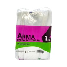 Naksan Arma Şeffaf Naylon 2 Lik 23x36 Cm. Bakkaliye Poşeti Torbası - 1 Kg. - Ort. 190 Adet - 1 Paket
