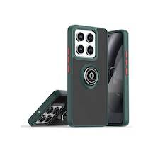 Xiaomi Mi 14t Pro Kılıf Montreal Yüzüklü Silikon Kapak - Yeşil Diğer