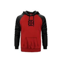 West Coast Choppers Kırmızı Renk Reglan Kol Sweatshirt Kırmızı