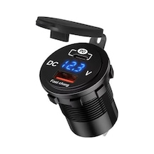 Araç Tekne Çakmaklık Şarjı Pd Qc3 Volt Ölçer İle Hızlı Şarj 12v/24v