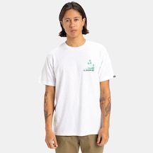 Quiksilver Palm Lines Erkek Beyaz Yuvarlak Yaka Tişört Beyaz