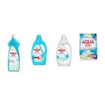 Aquabor Doğal Mineralli Elde Bulaşık + Sıvı Renkliler + Sıvı Beyaz + 4 Kg Renkliler 4 Lü Set