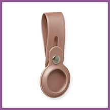 Bezos Airtag Askılı Deri Kılıf - Rose Gold Rengaren