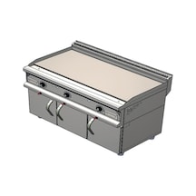 Karacasan Endüstriyel 900 Seri Dolaplı 120 Cm Doğalgazlı Düz Pleyt Izgara