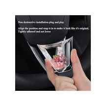 Red Lion Parts Tesla Juniper Premium/standart Uyumlu Direksiyon İçi Akışkan Sıvı Hareketli Figürlü Trim Ambiyans Dekorasyon Seti Pembe