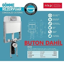 Nkp Gömme Rezervuar Asma Klozet Uyumlu Buton Dahil Beyaz