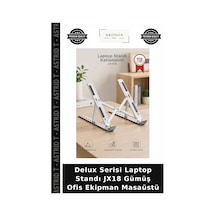 Delux Serisi Laptop Standı Jx18 Gümüş Ofis Ekipman Masaüstü