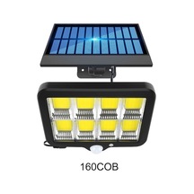 160cob Soğuk Beyaz Güneş Enerjili Sensörlü Duvar Lambası, 3-5m Algılama, 5m Kablolu, Güvenlik Ve Bahçe Işığı Diğer Diğer