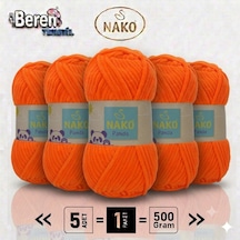 Panda - Portakal 3127 - 5'li Paket - 100gr/120m - Kadife El Örgü İpi - Amigurumi Punch İpi