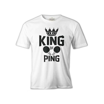 Masa Tenisi - King Of Ping Pong Beyaz Erkek Tshirt