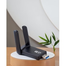 Wifi Adaptör Çift Bantlı Çift Anten Bt5.0 2'si 1 Arada