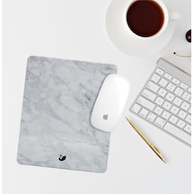 Gri Mermer Desenli Bilek Destekli Dikdörtgen Mouse Pad Mouse Altlık Mousepad